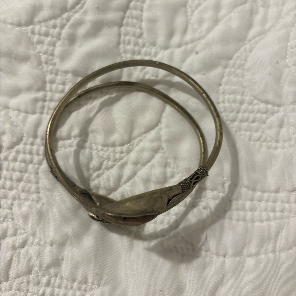 Sterling silver Lily cuff bracelet - Picture 5 of 7